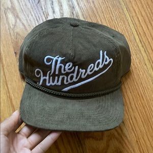 The Hundreds green corduroy SnapBack